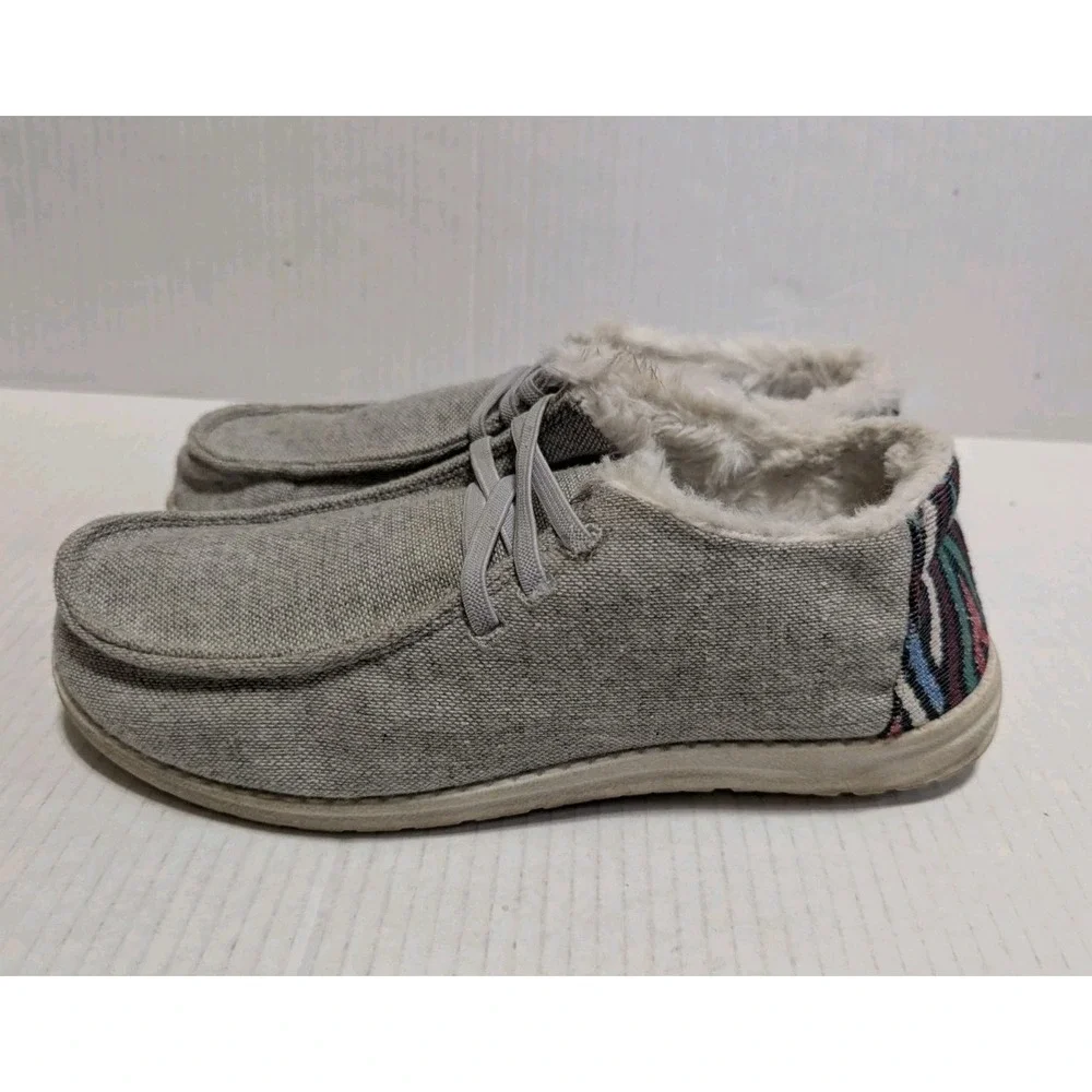 Tommy Bahama Shoes Men's Sz 9.5 Shoes Gray Chukka Faux Fur Lined Comfort Slip On